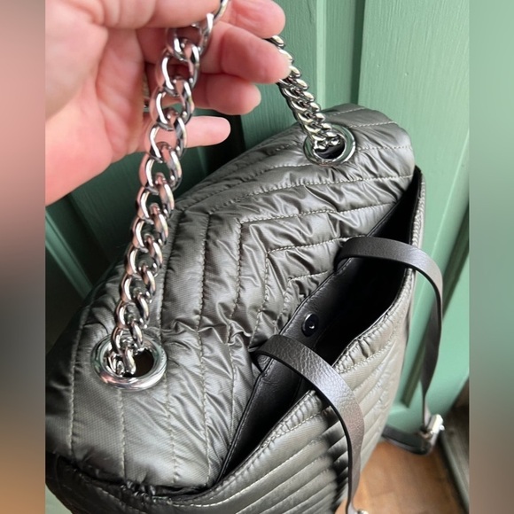 Rebecca Minkoff Edie Quilted Leather Backpack - Seaweed Green - Chain Detail main image 8